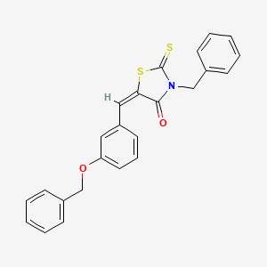 (5E)-3-benzyl-5-[3-(benzyloxy)benzylidene]-2-thioxo-1,3-thiazolidin-4-one