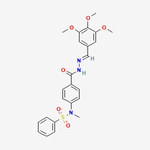 molecular formula C24H25N3O6S B15038757 N-methyl-N-(4-{[(2E)-2-(3,4,5-trimethoxybenzylidene)hydrazino]carbonyl}phenyl)benzenesulfonamide 