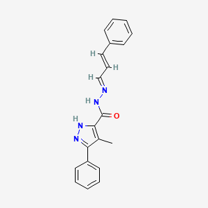 4-methyl-3-phenyl-N'-[(1E,2E)-3-phenylprop-2-en-1-ylidene]-1H-pyrazole-5-carbohydrazide