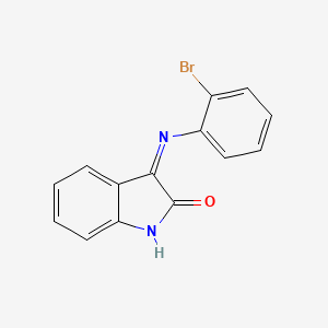 (3Z)-3-[(2-bromophenyl)imino]-1,3-dihydro-2H-indol-2-one