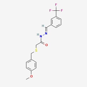 2-[(4-methoxybenzyl)sulfanyl]-N'-{(E)-[3-(trifluoromethyl)phenyl]methylidene}acetohydrazide