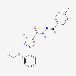 3-(2-ethoxyphenyl)-N'-[(E)-(4-methylphenyl)methylidene]-1H-pyrazole-5-carbohydrazide