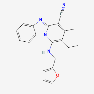 2-Ethyl-1-[(2-furylmethyl)amino]-3-methylpyrido[1,2-a]benzimidazole-4-carbonitrile