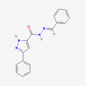 3-phenyl-N'-[(E)-phenylmethylidene]-1H-pyrazole-5-carbohydrazide