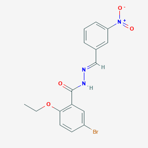 molecular formula C16H14BrN3O4 B15038903 5-Bromo-2-ethoxy-N'-(3-nitrobenzylidene)benzohydrazide 