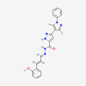 N'-[(1E,2E)-3-(2-Methoxyphenyl)prop-2-EN-1-ylidene]-3',5'-dimethyl-1'-phenyl-1H,1'H-[3,4'-bipyrazole]-5-carbohydrazide