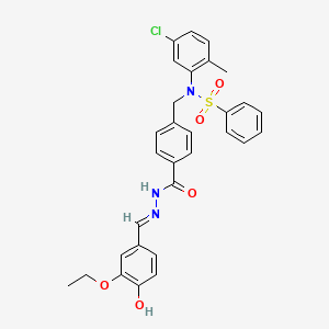 N-(5-chloro-2-methylphenyl)-N-(4-{[(2E)-2-(3-ethoxy-4-hydroxybenzylidene)hydrazinyl]carbonyl}benzyl)benzenesulfonamide