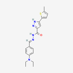 N'-[(E)-[4-(Diethylamino)phenyl]methylidene]-3-(5-methylthiophen-2-YL)-1H-pyrazole-5-carbohydrazide