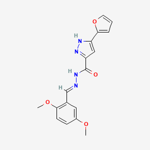 molecular formula C17H16N4O4 B15038939 N'-[(E)-(2,5-dimethoxyphenyl)methylidene]-3-(2-furyl)-1H-pyrazole-5-carbohydrazide 