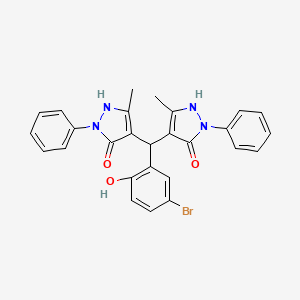 4,4'-[(5-bromo-2-hydroxyphenyl)methanediyl]bis(3-methyl-1-phenyl-1H-pyrazol-5-ol)