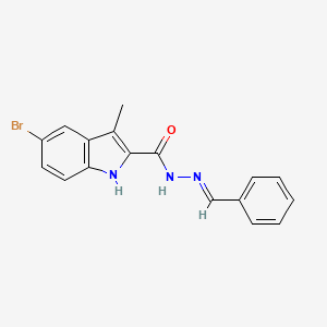 5-bromo-3-methyl-N'-[(E)-phenylmethylidene]-1H-indole-2-carbohydrazide