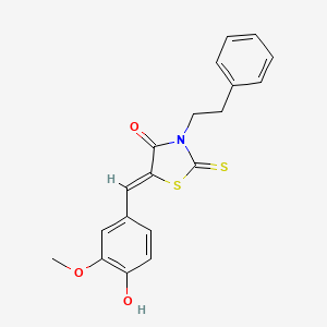 5-(4-Hydroxy-3-methoxy-benzylidene)-3-phenethyl-2-thioxo-thiazolidin-4-one