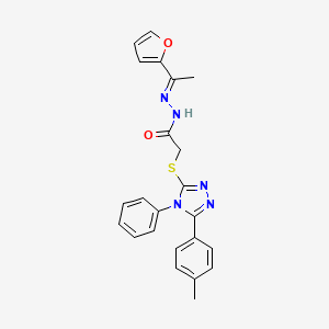 N'-[(1E)-1-(furan-2-yl)ethylidene]-2-{[5-(4-methylphenyl)-4-phenyl-4H-1,2,4-triazol-3-yl]sulfanyl}acetohydrazide