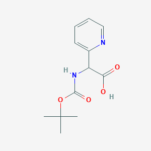 B1503904 2-((tert-Butoxycarbonyl)amino)-2-(pyridin-2-yl)acetic acid CAS No. 380610-57-1