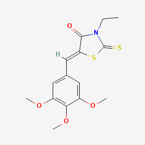 (5Z)-3-ethyl-2-sulfanylidene-5-[(3,4,5-trimethoxyphenyl)methylidene]-1,3-thiazolidin-4-one