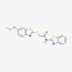 N-(1,3-benzothiazol-2-yl)-2-[(6-ethoxy-1,3-benzothiazol-2-yl)sulfanyl]acetamide