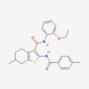 N-(2-ethoxyphenyl)-6-methyl-2-{[(4-methylphenyl)carbonyl]amino}-4,5,6,7-tetrahydro-1-benzothiophene-3-carboxamide