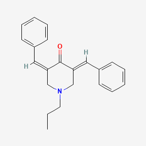 (3Z,5E)-3,5-Bis(phenylmethylidene)-1-propylpiperidin-4-one