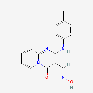 molecular formula C17H16N4O2 B15039108 3-[(E)-(hydroxyimino)methyl]-9-methyl-2-[(4-methylphenyl)amino]-4H-pyrido[1,2-a]pyrimidin-4-one 