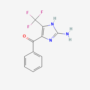 molecular formula C11H8F3N3O B1503911 2-Amino-5-trifluoromethyl-4-benzoyl-imidazole CAS No. 1021875-67-1