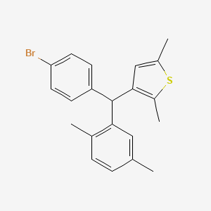 molecular formula C21H21BrS B1503912 3-((4-Bromophenyl)(2,5-dimethylphenyl)methyl)-2,5-dimethylthiophene CAS No. 1011800-93-3