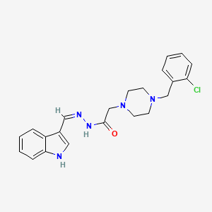 2-{4-[(2-Chlorophenyl)methyl]piperazin-1-YL}-N'-[(Z)-(1H-indol-3-YL)methylidene]acetohydrazide