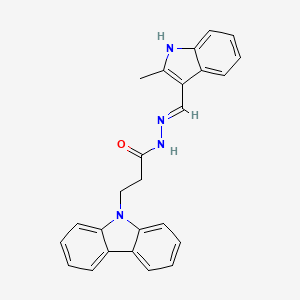 3-(9H-carbazol-9-yl)-N'-[(E)-(2-methyl-1H-indol-3-yl)methylidene]propanehydrazide