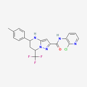 N-(2-chloropyridin-3-yl)-5-(4-methylphenyl)-7-(trifluoromethyl)-4,5,6,7-tetrahydropyrazolo[1,5-a]pyrimidine-2-carboxamide