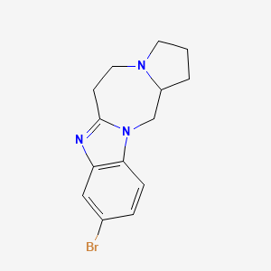 molecular formula C14H16BrN3 B1503919 9-Bromo-2,3,5,6,13,13a-hexahydro-1H-benzo[4,5]imidazo[1,2-d]pyrrolo[1,2-a][1,4]diazepine CAS No. 1272320-81-6