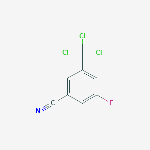 molecular formula C8H3Cl3FN B1503920 3-Fluoro-5-(trichloromethyl)benzonitrile CAS No. 1121586-25-1