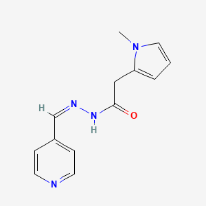 molecular formula C13H14N4O B15039232 2-(1-Methyl-1H-pyrrol-2-YL)-N'-[(Z)-(pyridin-4-YL)methylidene]acetohydrazide 