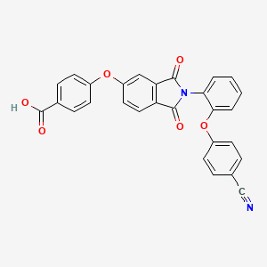 4-({2-[2-(4-cyanophenoxy)phenyl]-1,3-dioxo-2,3-dihydro-1H-isoindol-5-yl}oxy)benzoic acid