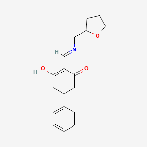 5-Phenyl-2-{[(tetrahydrofuran-2-ylmethyl)amino]methylidene}cyclohexane-1,3-dione