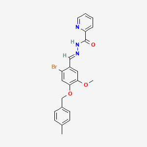 N'-[(E)-{2-bromo-5-methoxy-4-[(4-methylbenzyl)oxy]phenyl}methylidene]pyridine-2-carbohydrazide