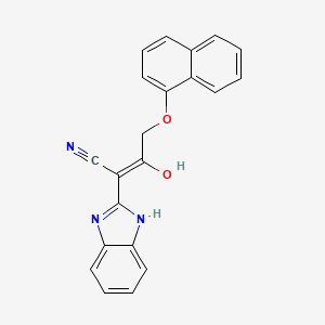 2-(1,3-Dihydro-benzoimidazol-2-ylidene)-4-(naphthalen-1-yloxy)-3-oxo-butyronitrile