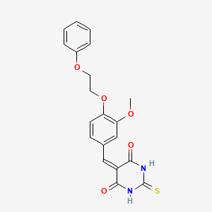 5-[3-methoxy-4-(2-phenoxyethoxy)benzylidene]-2-thioxodihydropyrimidine-4,6(1H,5H)-dione