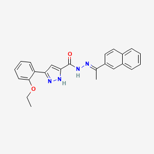 3-(2-ethoxyphenyl)-N'-[(1E)-1-(naphthalen-2-yl)ethylidene]-1H-pyrazole-5-carbohydrazide