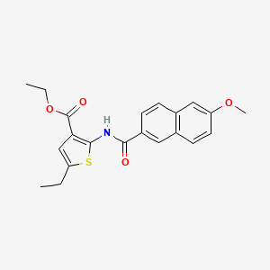 Ethyl 5-ethyl-2-{[(6-methoxynaphthalen-2-yl)carbonyl]amino}thiophene-3-carboxylate