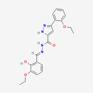 N'-[(E)-(3-ethoxy-2-hydroxyphenyl)methylidene]-3-(2-ethoxyphenyl)-1H-pyrazole-5-carbohydrazide