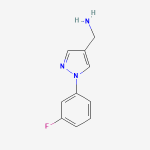 molecular formula C10H10FN3 B1503936 (1-(3-fluorophenyl)-1H-pyrazol-4-yl)methanamine CAS No. 1177318-23-8