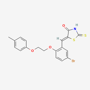 (5Z)-5-{5-bromo-2-[2-(4-methylphenoxy)ethoxy]benzylidene}-2-thioxo-1,3-thiazolidin-4-one