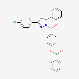 molecular formula C29H21ClN2O3 B15039389 4-[2-(4-Chlorophenyl)-1,10b-dihydropyrazolo[1,5-c][1,3]benzoxazin-5-yl]phenyl benzoate 