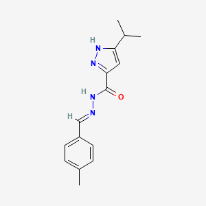 3-isopropyl-N'-[(E)-(4-methylphenyl)methylidene]-1H-pyrazole-5-carbohydrazide