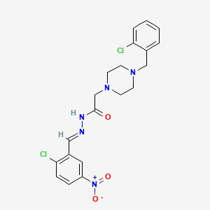 2-[4-(2-chlorobenzyl)piperazin-1-yl]-N'-[(E)-(2-chloro-5-nitrophenyl)methylidene]acetohydrazide