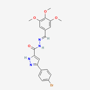 3-(4-bromophenyl)-N'-[(E)-(3,4,5-trimethoxyphenyl)methylidene]-1H-pyrazole-5-carbohydrazide