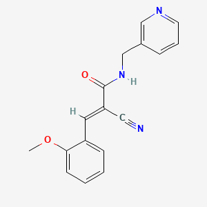 (2E)-2-cyano-3-(2-methoxyphenyl)-N-(pyridin-3-ylmethyl)prop-2-enamide