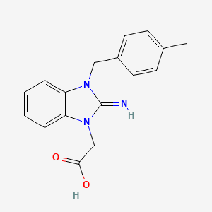 [2-imino-3-(4-methylbenzyl)-2,3-dihydro-1H-benzimidazol-1-yl]acetic acid