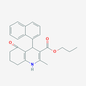 Propyl 2-methyl-4-(naphthalen-1-yl)-5-oxo-1,4,5,6,7,8-hexahydroquinoline-3-carboxylate