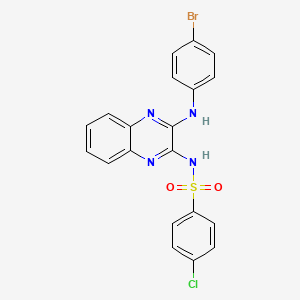 N-{3-[(4-bromophenyl)amino]quinoxalin-2-yl}-4-chlorobenzenesulfonamide