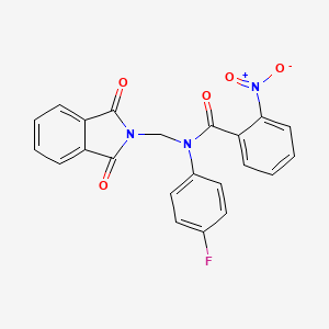 N-(1,3-Dioxo-1,3-dihydro-isoindol-2-ylmethyl)-N-(4-fluoro-phenyl)-2-nitro-benzamide